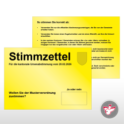 Stimmzettel Wahlzettel drucken, Witzig Druck AG