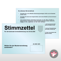 Stimmzettel Wahlzettel drucken, Witzig Druck AG