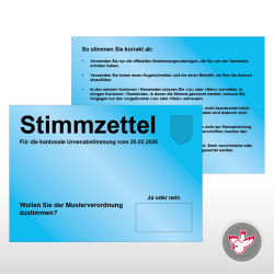Stimmzettel Wahlzettel drucken, Witzig Druck AG