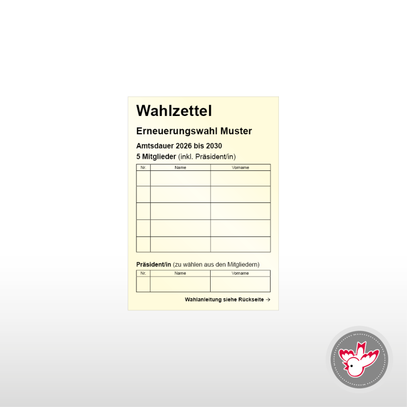 Stimmzettel Wahlzettel drucken, Witzig Druck AG