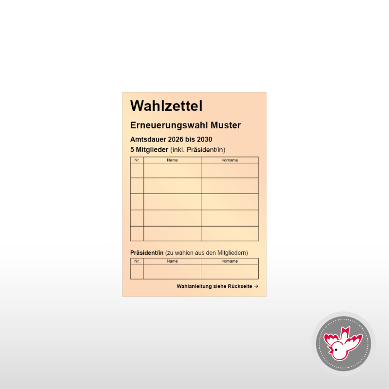 Stimmzettel Wahlzettel drucken, Witzig Druck AG