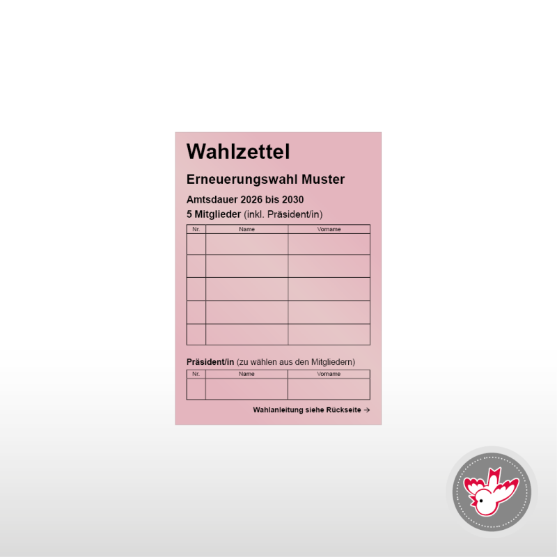 Stimmzettel Wahlzettel drucken, Witzig Druck AG