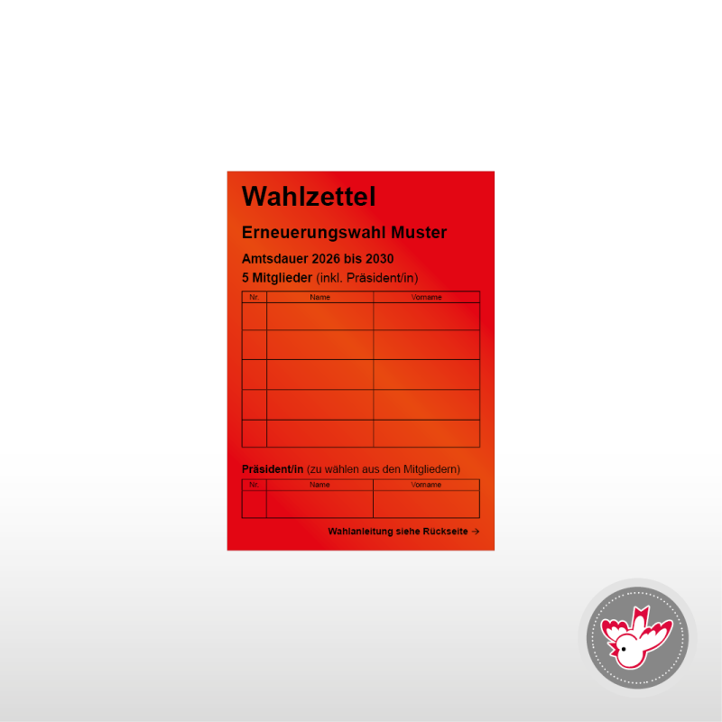 Stimmzettel Wahlzettel drucken, Witzig Druck AG