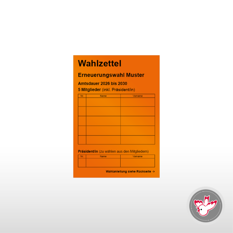 Stimmzettel Wahlzettel drucken, Witzig Druck AG
