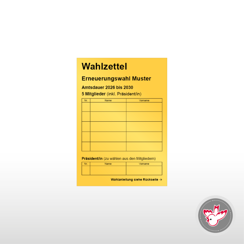 Stimmzettel Wahlzettel drucken, Witzig Druck AG