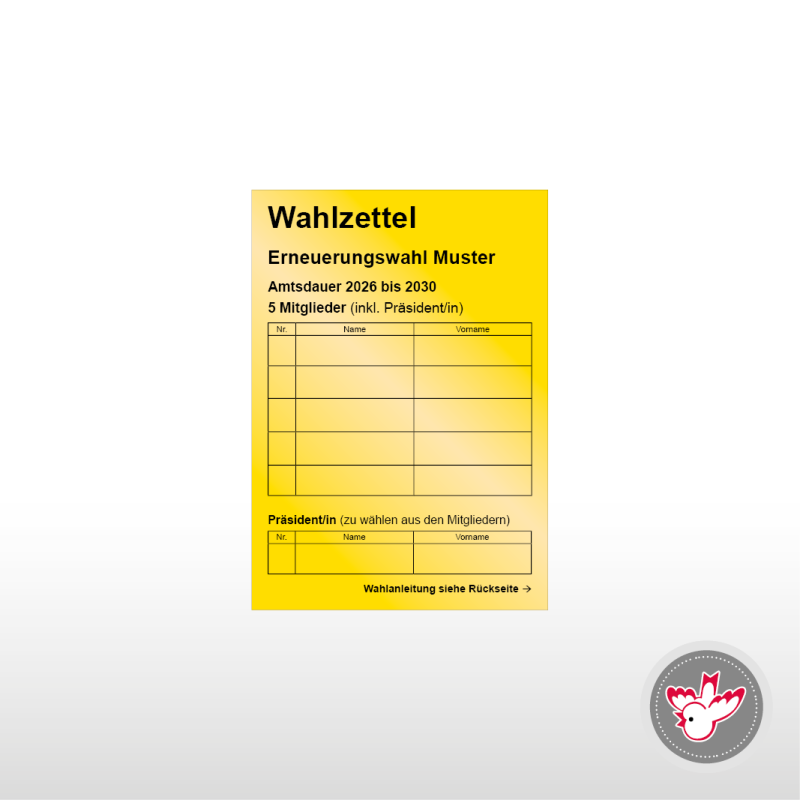 Stimmzettel Wahlzettel drucken, Witzig Druck AG