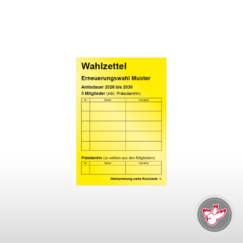 Stimmzettel Wahlzettel drucken, Witzig Druck AG