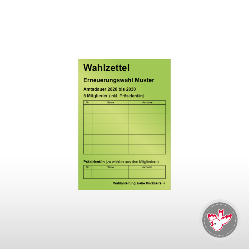 Stimmzettel Wahlzettel drucken, Witzig Druck AG
