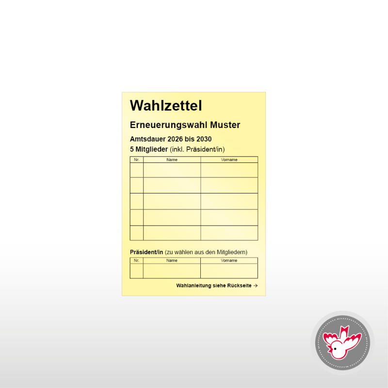 Stimmzettel Wahlzettel drucken, Witzig Druck AG