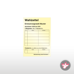 Stimmzettel Wahlzettel drucken, Witzig Druck AG