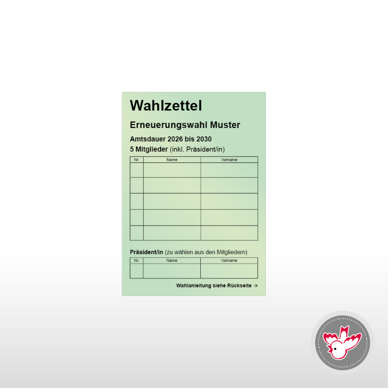 Stimmzettel Wahlzettel drucken, Witzig Druck AG