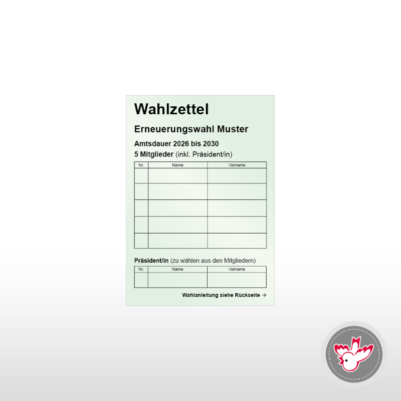Stimmzettel Wahlzettel drucken, Witzig Druck AG