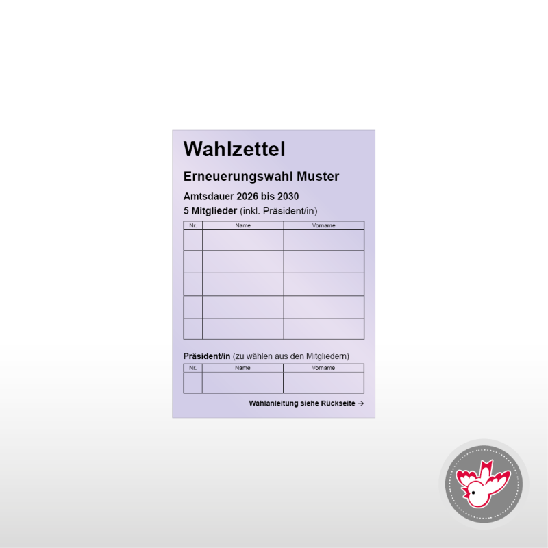 Stimmzettel Wahlzettel drucken, Witzig Druck AG
