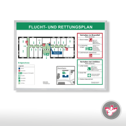 Flucht- und Rettungsplan, Raumplan, Witzig Druck AG, Nielsen, Rahmen