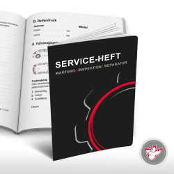 Service-Heft, Wartungsheft, Wartungsbuch, Wartungsdokument, Oldtimer, Reifendruck, Fahrzeugzustand, Witzig Druck AG