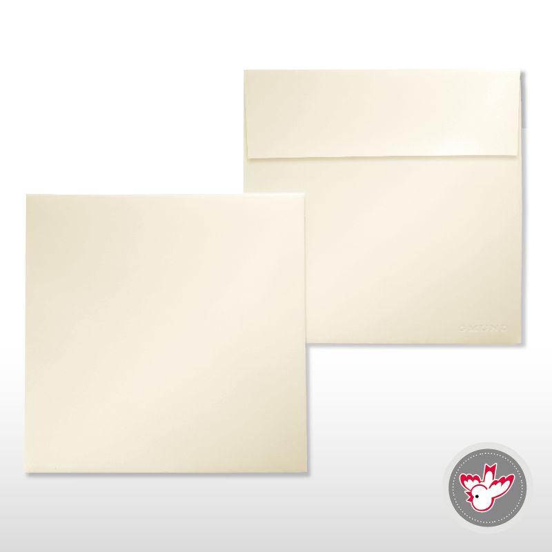 Kuvert, Witzig Druck AG, Perlglanz, Gold, Quadratisch, metallisch glänzender Oberfläche