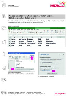 PDF Etiketten 7 x 3,7 einrichten